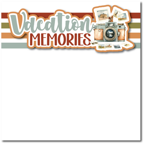 Vacation Memories - Printed Premade Scrapbook Page 12x12 Layout