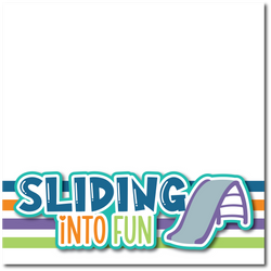 Swinging into Fun - Printed Premade Scrapbook Page 12x12 Layout