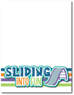 Swinging into Fun - Printed Premade Scrapbook Page 8.5 x 11 Layout