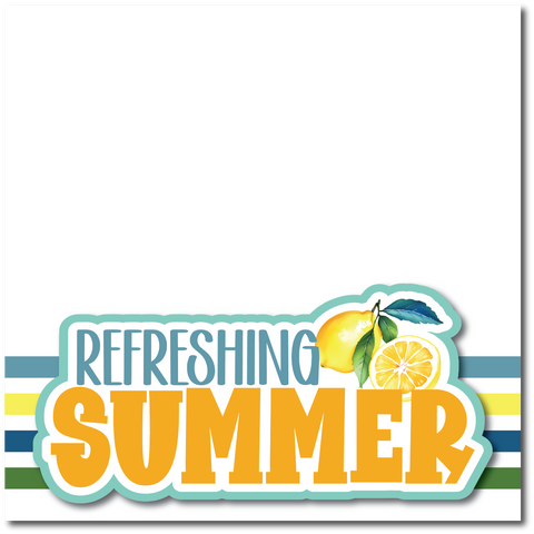 Refreshing Summer - Printed Premade Scrapbook Page 12x12 Layout