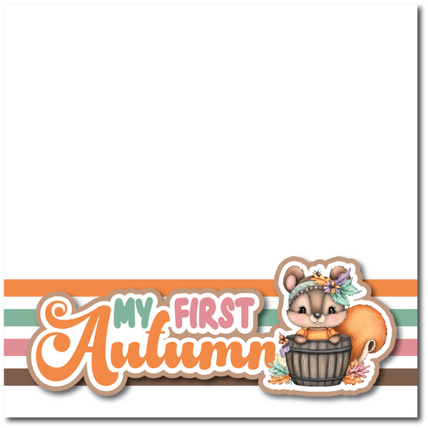 My First Autumn - Printed Premade Scrapbook Page 12x12 Layout