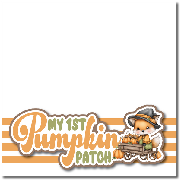 My 1st Pumpkin Patchj - Printed Premade Scrapbook Page 12x12 Layout