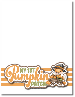 My 1st Pumpkin Patch - Printed Premade Scrapbook Page 8.5 x 11 Layout