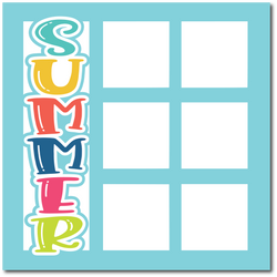 Summer - Printed Premade Scrapbook Page 12x12 Layout