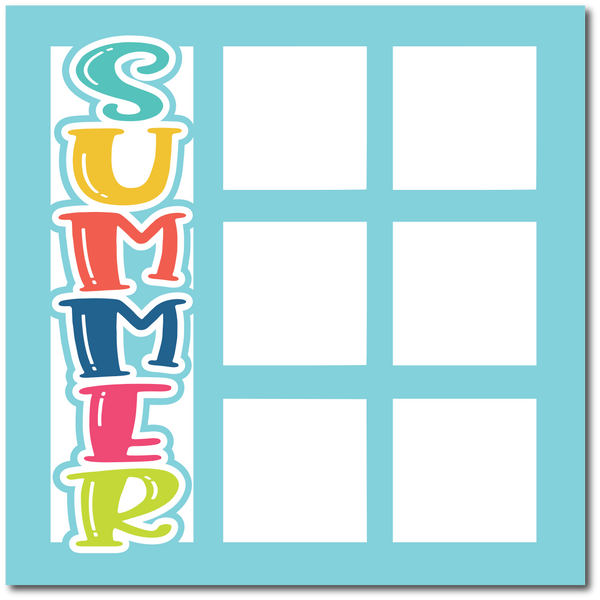 Summer - Printed Premade Scrapbook Page 12x12 Layout
