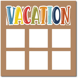 Vacation - Printed Premade Scrapbook Page 12x12 Layout