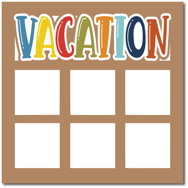 Vacation - Printed Premade Scrapbook Page 12x12 Layout