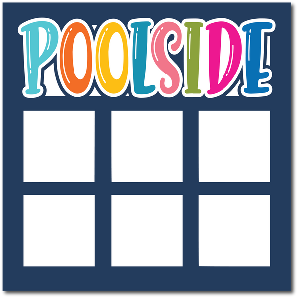 Poolside - Printed Premade Scrapbook Page 12x12 Layout