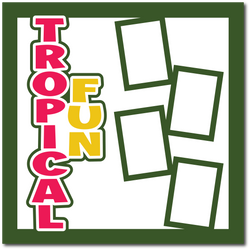 Tropical Fun - Printed Premade Scrapbook Page 12x12 Layout