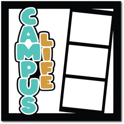 Campus Life - Printed Premade Scrapbook Page 12x12 Layout