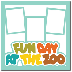 Fun Day at the Zoo - Printed Premade Scrapbook Page 12x12 Layout