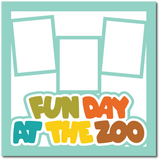 Fun Day at the Zoo - Printed Premade Scrapbook Page 12x12 Layout