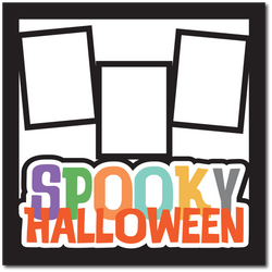 Spooky Halloween - Printed Premade Scrapbook Page 12x12 Layout