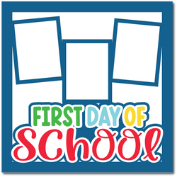First Day of School - Printed Premade Scrapbook Page 12x12 Layout