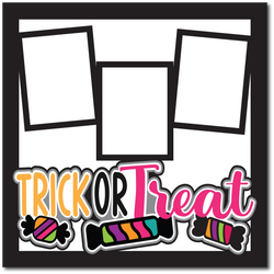 Trick or Treat - Printed Premade Scrapbook Page 12x12 Layout