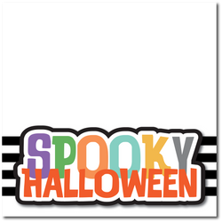 Spooky Halloween - Printed Premade Scrapbook Page 12x12 Layout