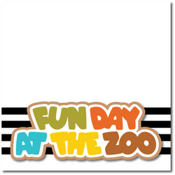 Fun Day at the Zoo - Printed Premade Scrapbook Page 12x12 Layout
