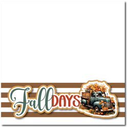 Fall Days - Printed Premade Scrapbook Page 12x12 Layout