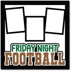 Friday Night Football - Printed Premade Scrapbook Page 12x12 Layout