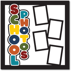 School Photos - Printed Premade Scrapbook Page 12x12 Layout