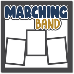 Marching Band - Printed Premade Scrapbook Page 12x12 Layout