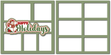 Happy Holidays - 5 Frames -(2) Scrapbook Page Layered Overlay Kit