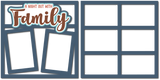 A Night Out with Family - 2 Frames - (2) Scrapbook Page Layered Overlay Kit