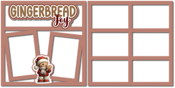 Gingerbread Joy  - (2) Scrapbook Page Layered Overlay Kit