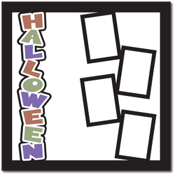 Halloween - Printed Premade Scrapbook Page 12x12 Layout