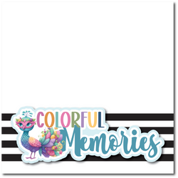 Colorful Memories - Printed Premade Scrapbook Page 12x12 Layout