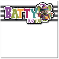 Batty for You - Printed Premade Scrapbook Page 12x12 Layout