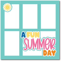 A Fun Summer Day - Printed Premade Scrapbook Page 12x12 Layout