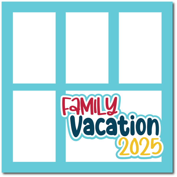 Family Vacation 2025 - Printed Premade Scrapbook Page 12x12 Layout
