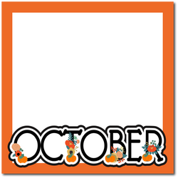 October - Printed Premade Scrapbook Page 12x12 Layout