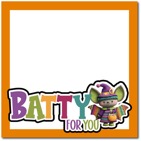 Batty for You - Printed Premade Scrapbook Page 12x12 Layout