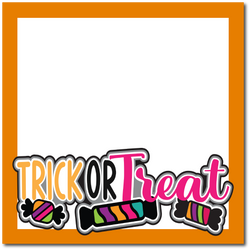 Trick or Treat - Printed Premade Scrapbook Page 12x12 Layout