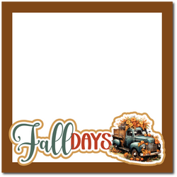Fall Days - Printed Premade Scrapbook Page 12x12 Layout