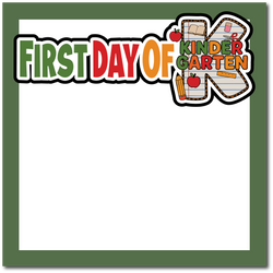 First Day of Kindergarten - Printed Premade Scrapbook Page 12x12 Layout
