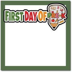 First Day of Pre-K - Printed Premade Scrapbook Page 12x12 Layout