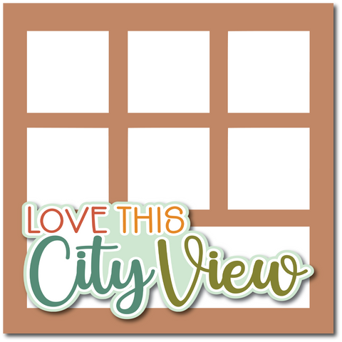 Love this City View - Printed Premade Scrapbook Page 12x12 Layout