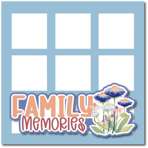 Family Memories - Printed Premade Scrapbook Page 12x12 Layout