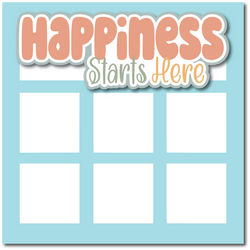 Happiness Starts Here - Printed Premade Scrapbook Page 12x12 Layout