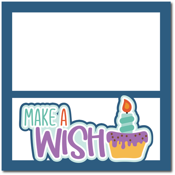 Make a Wish - Printed Premade Scrapbook Page 12x12 Layout