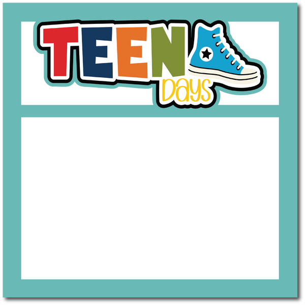 Teen Days - Printed Premade Scrapbook Page 12x12 Layout