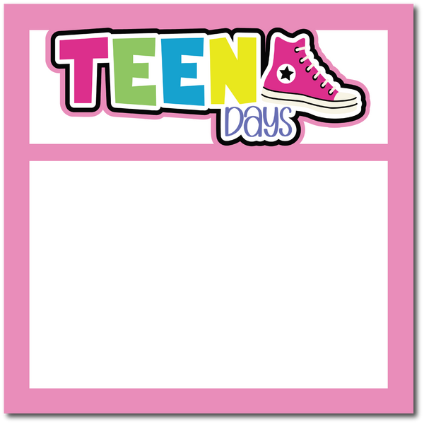 Teen Days - Girl - Printed Premade Scrapbook Page 12x12 Layout
