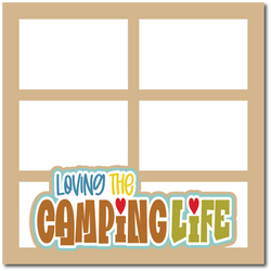 Loving the Camping Life - Printed Premade Scrapbook Page 12x12 Layout