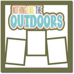 Nothing Like the Outdoors - Printed Premade Scrapbook Page 12x12 Layout
