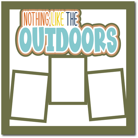 Nothing Like the Outdoors - Printed Premade Scrapbook Page 12x12 Layout