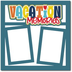 Vacation Memories - Printed Premade Scrapbook Page 12x12 Layout