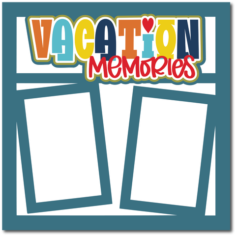 Vacation Memories - Printed Premade Scrapbook Page 12x12 Layout
